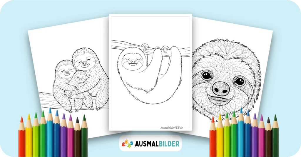 Faultier Ausmalbilder (Kostenlos Malvorlage zum Ausdrucken) Faultier Ausmalbilder kostenlose Malvorlagen zum Ausdrucken für Kinder und Erwachsene