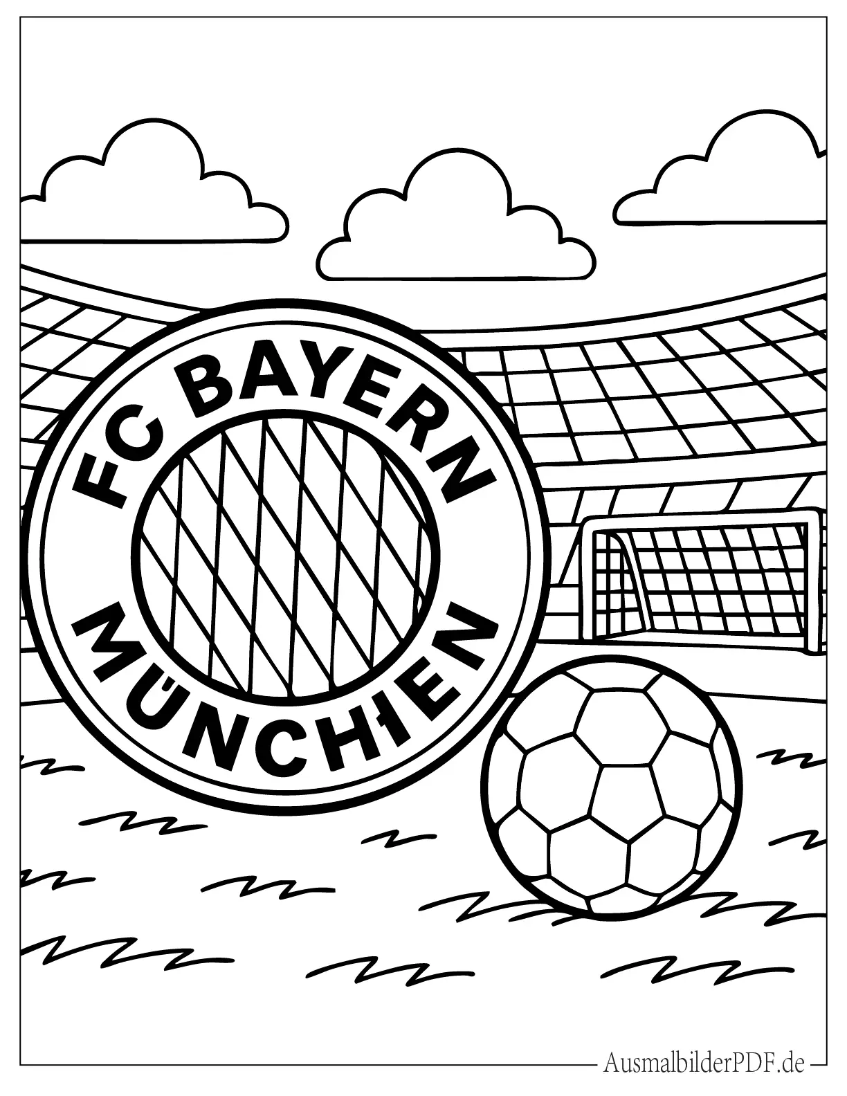 FC Bayern Logo Malvorlage