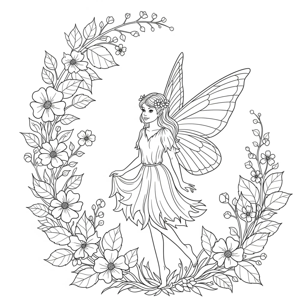 16 Feen Ausmalbilder (Kostenlos Malvorlage zum Ausdrucken) feen ausmalbilder zum ausdrucken kostenlos als pdf malvorlage für kinder mit märchenmotiv