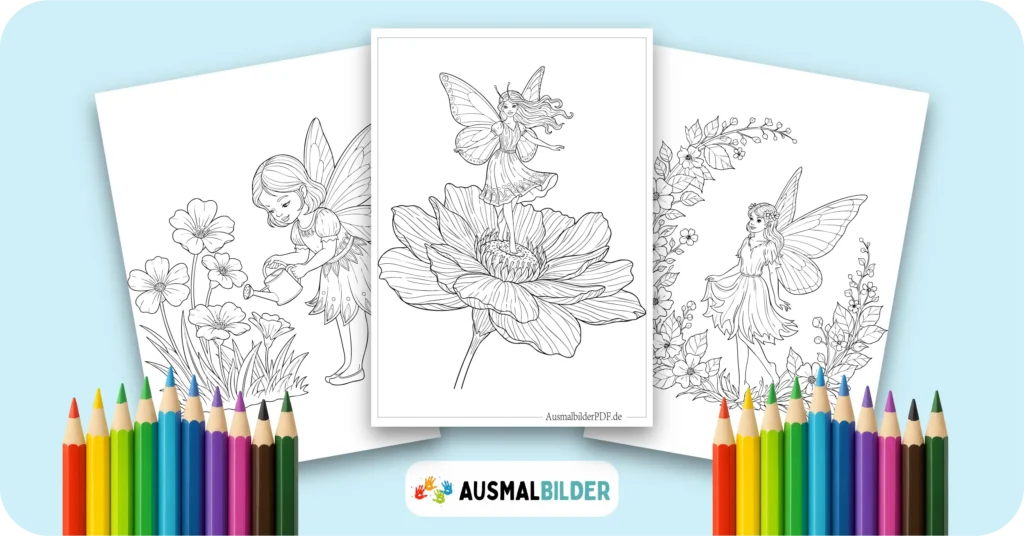 Feen Ausmalbilder kostenlose Malvorlagen zum Ausdrucken für Kinder und Erwachsene