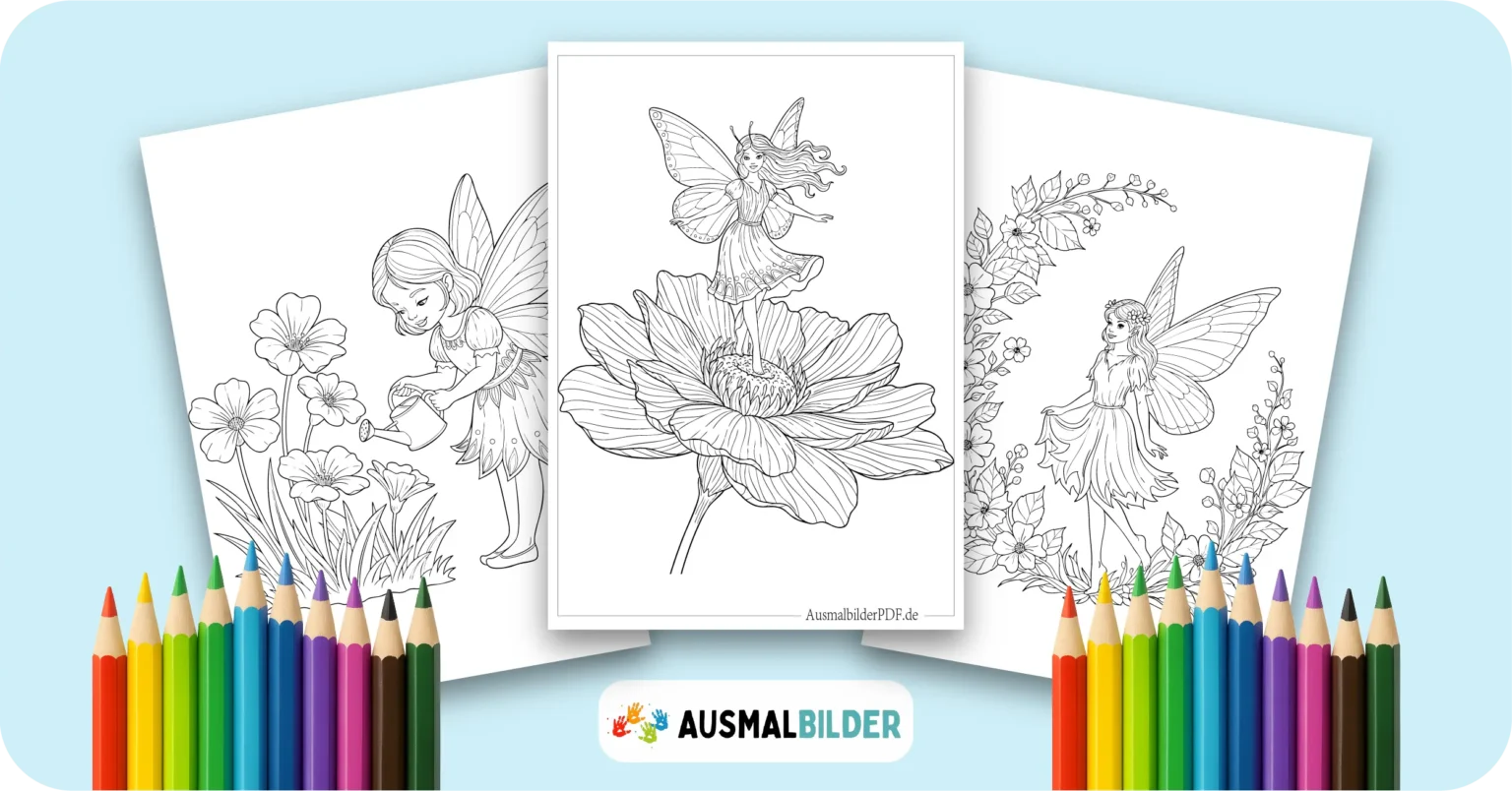 Feen Ausmalbilder kostenlose Malvorlagen zum Ausdrucken für Kinder und Erwachsene