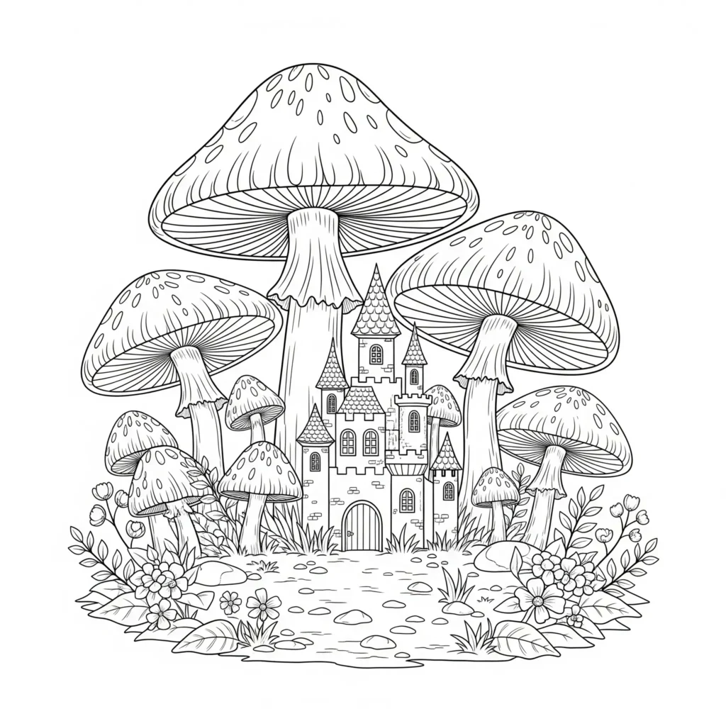 Schloss Ausmalbilder (Kostenlos Malvorlage zum Ausdrucken) Mini Schloss Malvorlage mit einem kleinen feen schloss als pdf vorlage zum kostenlosen ausdrucken für kreative kinder