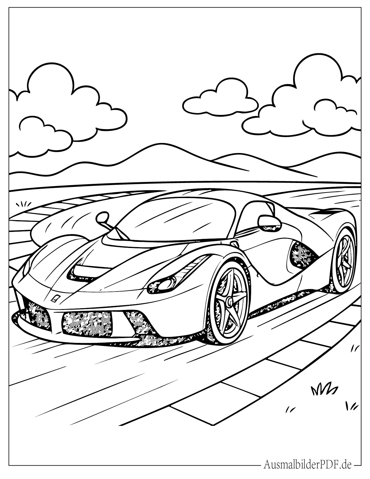 LaFerrari als Malvorlage, der futuristische Hybid Hypercar