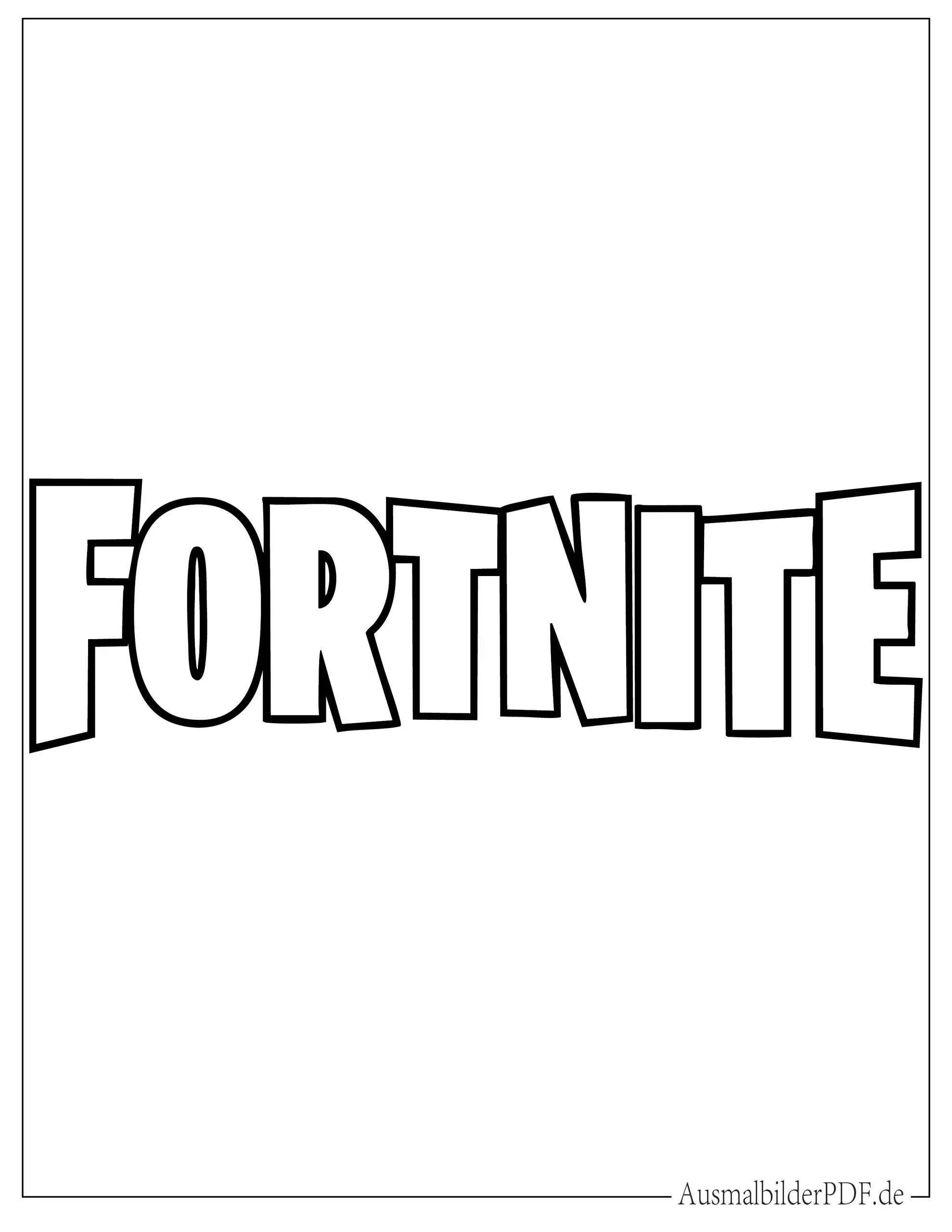 Fortnite Logo Ausmalbild für Kinder