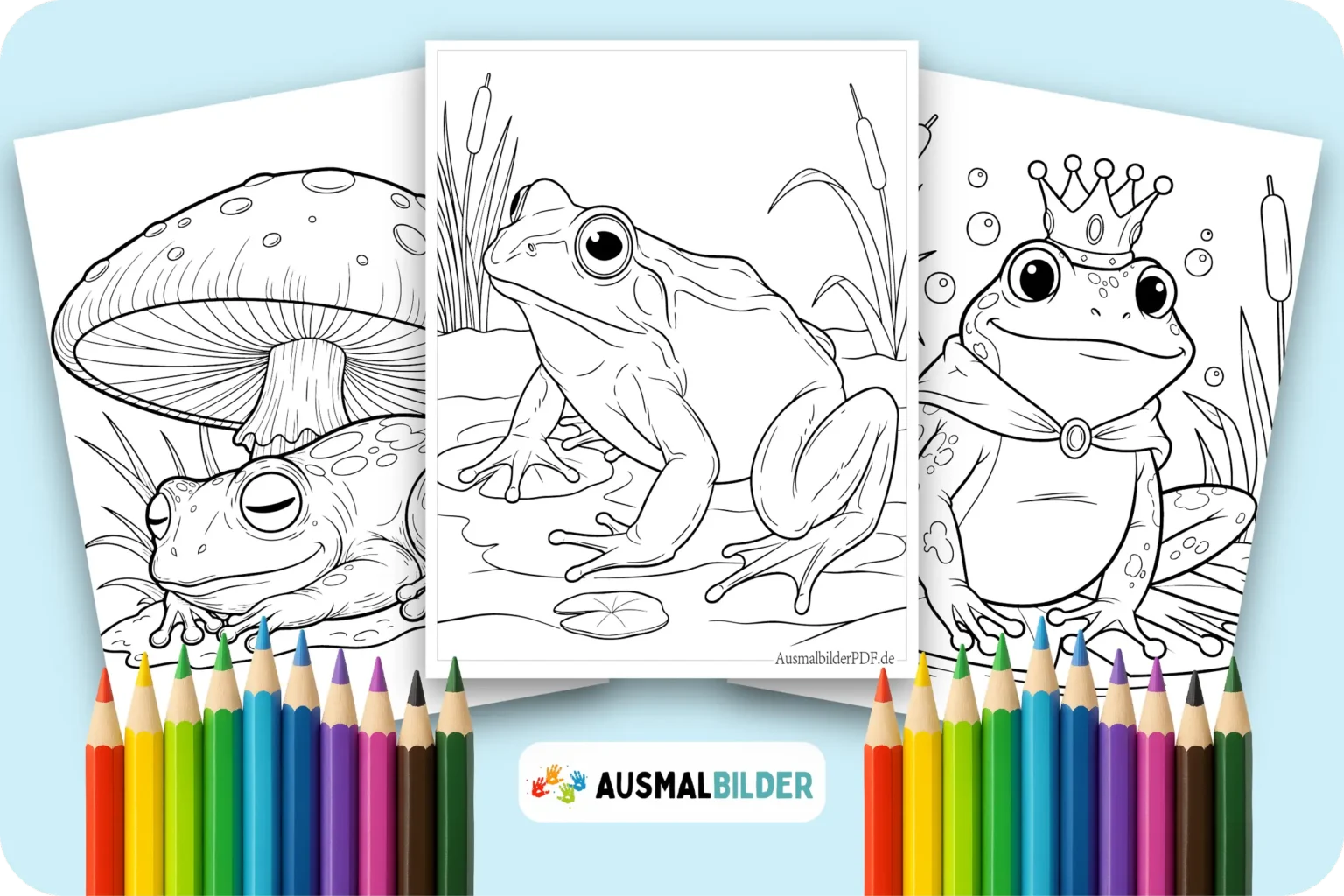 Frosch Ausmalbilder kostenlose zum Ausdrucken für Kinder jeden Alters