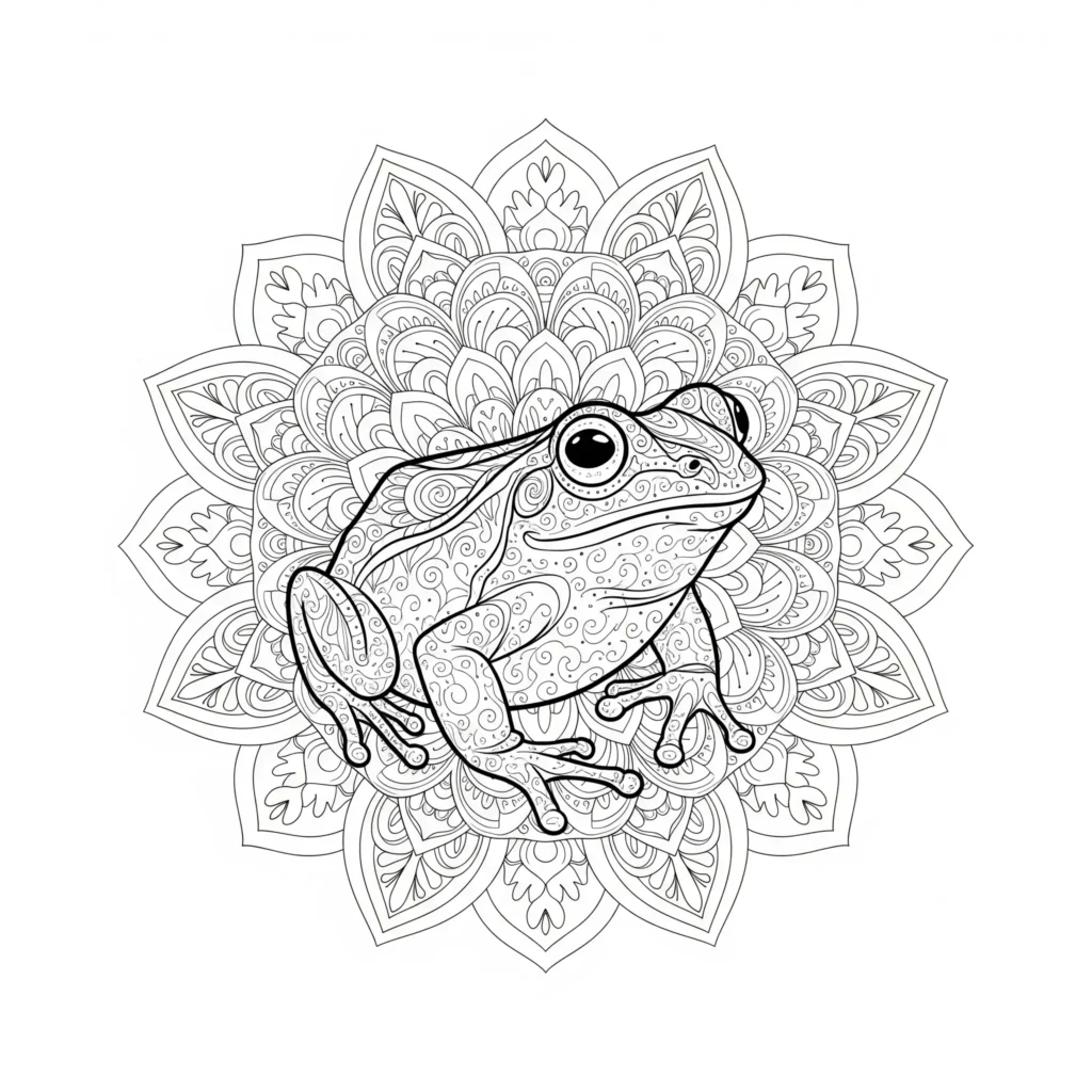 20+ Frosch Ausmalbilder (Kostenlos Malvorlage zum Ausdrucken) Dieses Frosch Mandala Ausmalbild ist perfekt zum Ausdrucken und Ausmalen für kreative Kinder und Erwachsene.