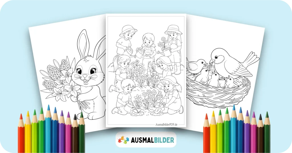 24 Ausmalbilder Frühling (Kostenlose Malvorlage zum Ausdrucken) Frühling Ausmalbilder kostenlose Malvorlagen zum Ausdrucken für Kinder und Erwachsene