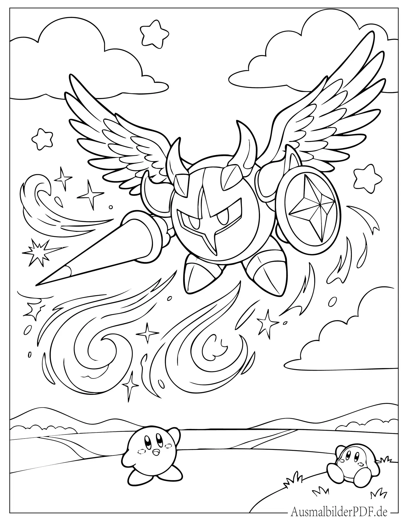 Galacta Knight Ausmalbild