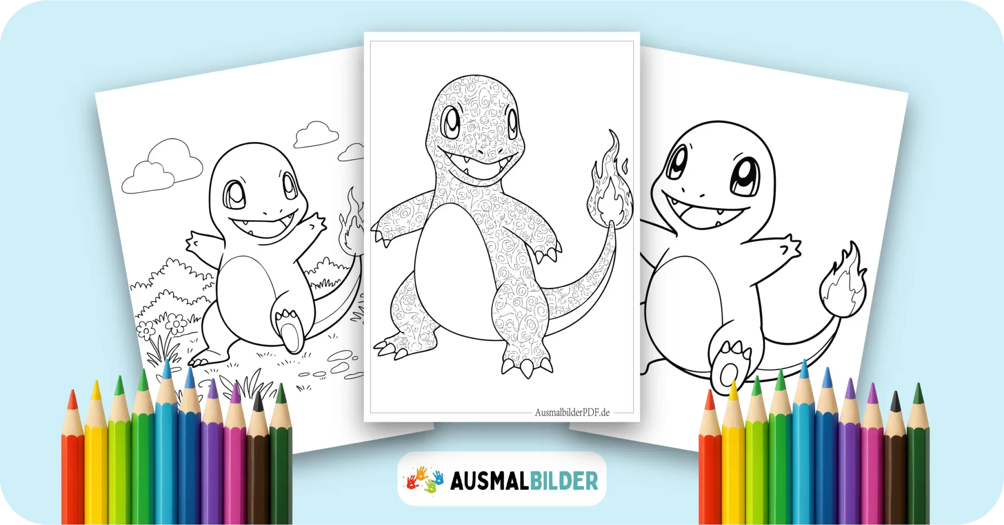 Glumanda Ausmalbilder (Kostenlose Pokémon Malvorlage als PDF) Glumanda Ausmalbilder kostenlose Malvorlagen zum Ausdrucken für Kinder und Erwachsene