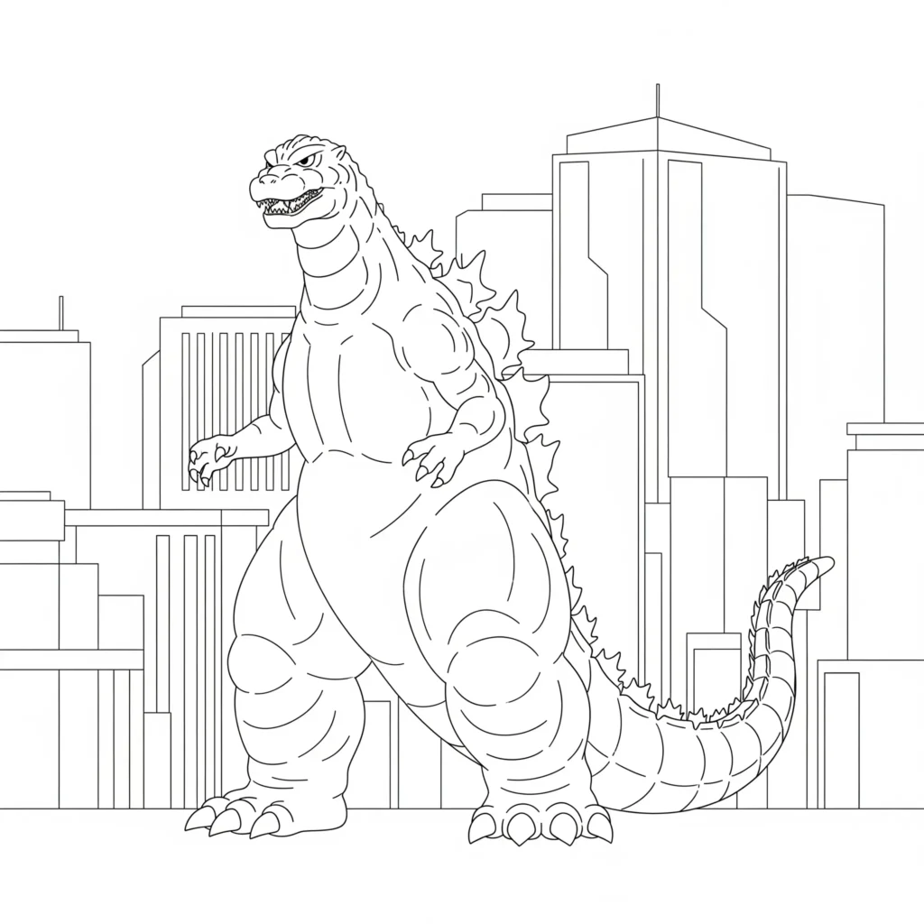 godzilla ausmalbilder kostenlos in einer sammlung mit verschiedenen motiven zum ausdrucken für kinder