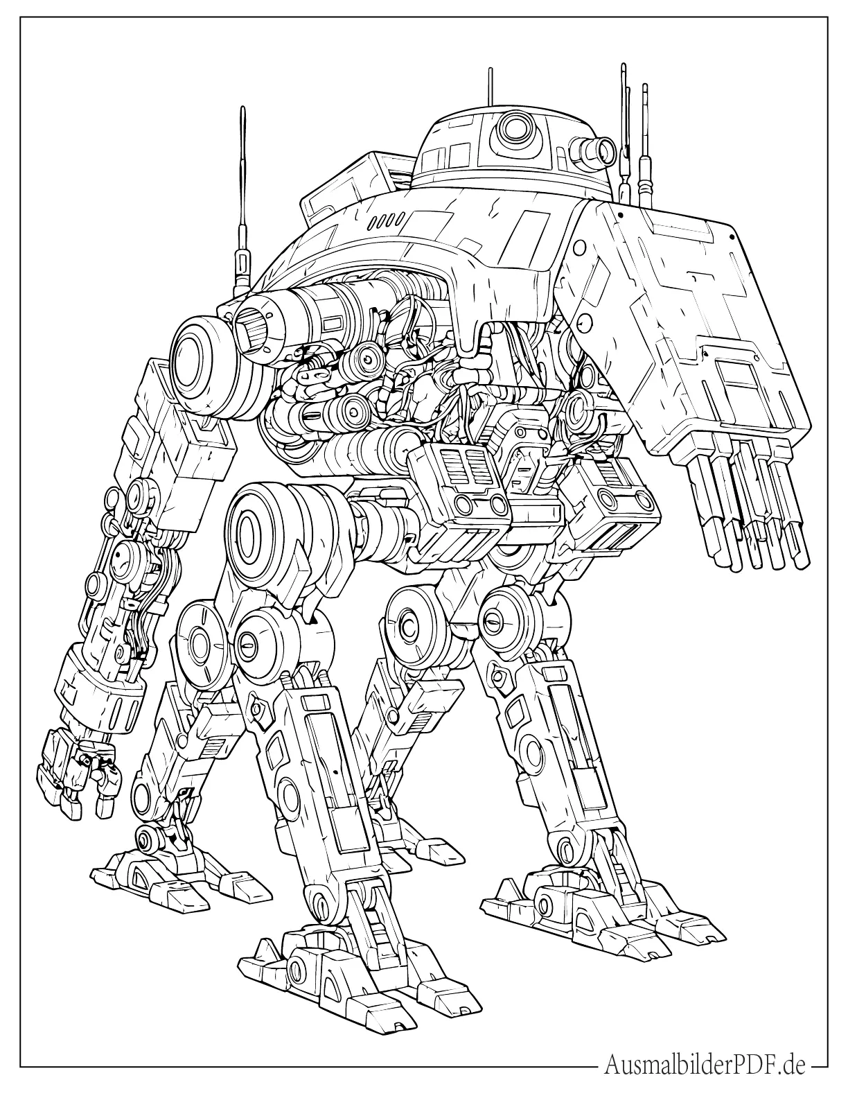 Großer Star Wars Roboter Druckvorlage