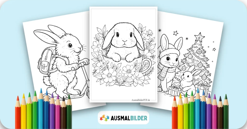 Hase Ausmalbilder kostenlose Malvorlagen zum Ausdrucken für Kinder und Erwachsene