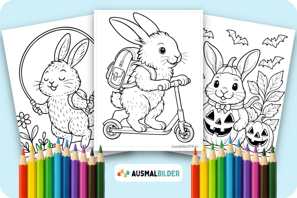 18 Kostenlos Kaninchen und Hase Ausmalbilder zum Ausdrucken Kaninchen Ausmalbilder mit verschiedenen Hasenmotiven zum Ausmalen