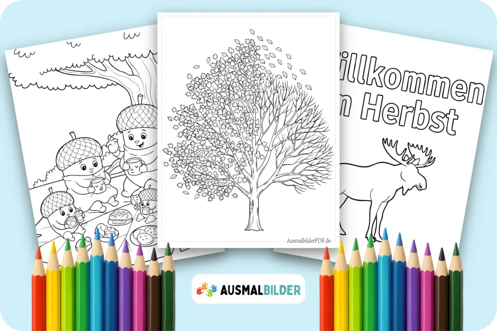 Herbst Ausmalbilder kostenlose zum Ausdrucken
