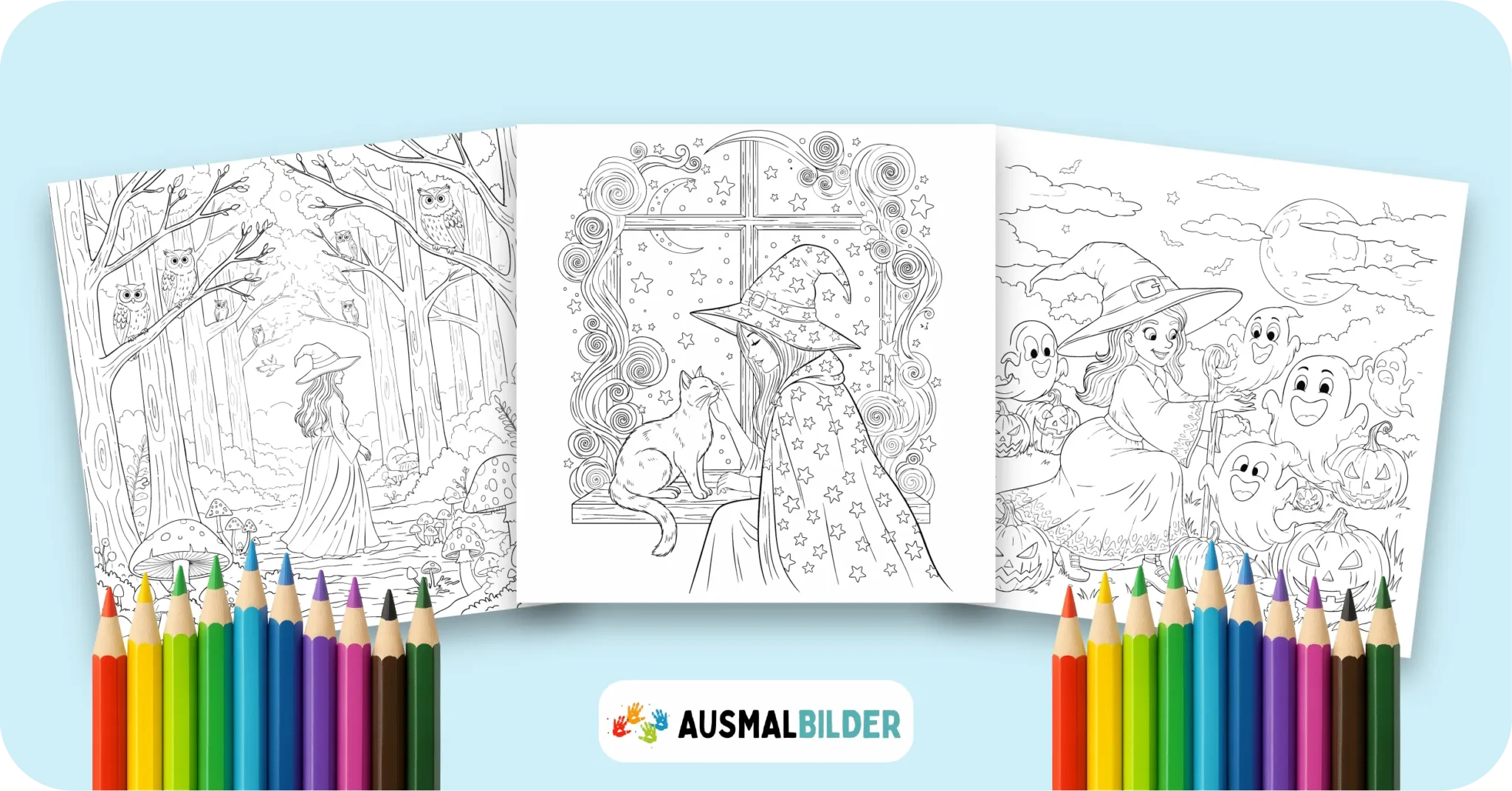 Hexen Ausmalbilder (Magische Malvorlage zum Ausdrucken) Hexen Ausmalbilder kostenlose Malvorlagen zum Ausdrucken für Kinder und Erwachsene