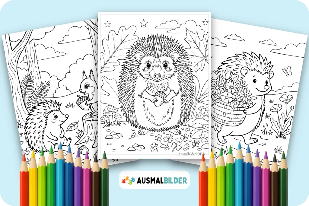 26 Ausmalbilder Igel (Kostenlose Druckvorlagen zum Download) Igel Ausmalbilder kostenlose Malvorlagen zum Ausdrucken für Kinder