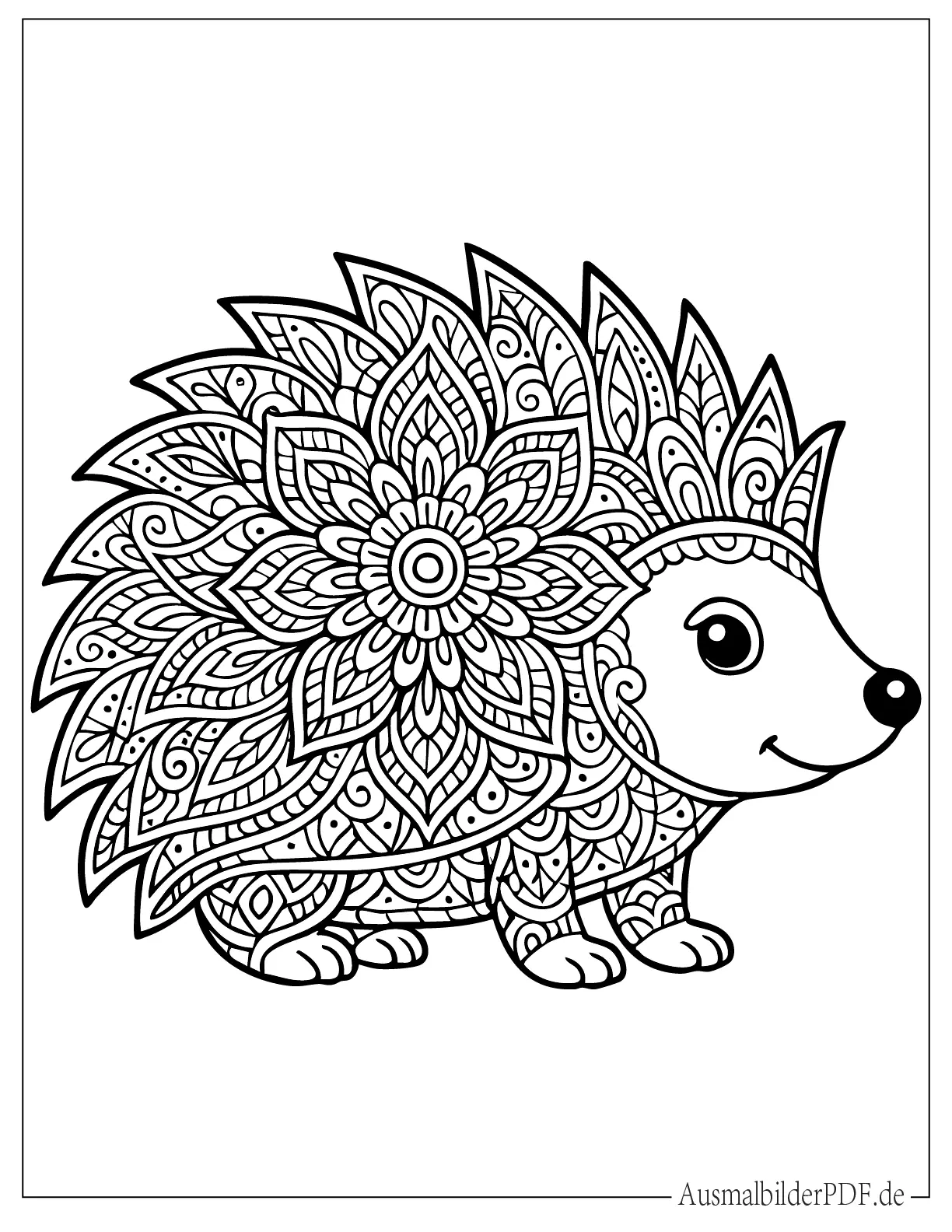 26 Ausmalbilder Igel (Kostenlose Druckvorlagen zum Download) Igel Mandala Ausmalen zum Ausdrucken