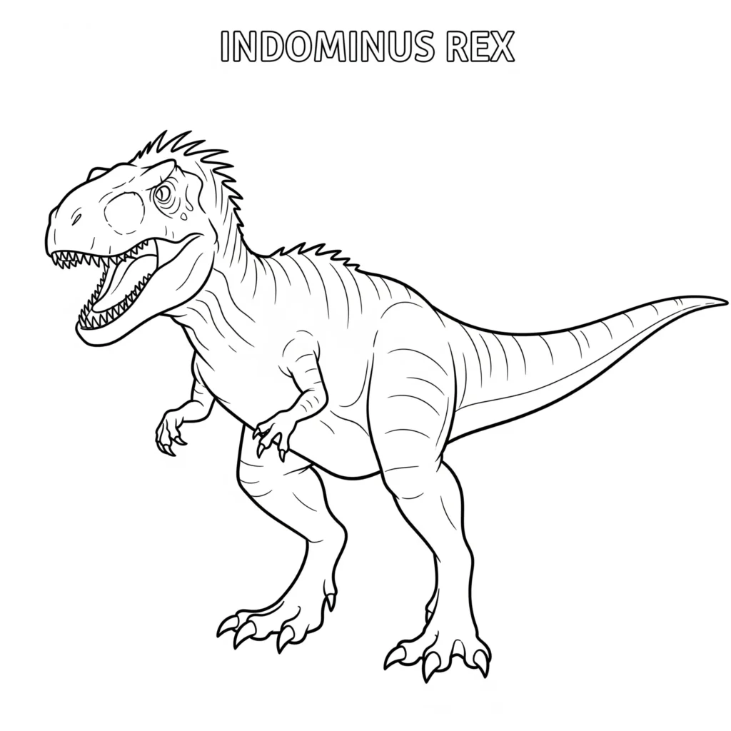 Indominus Rex Ausmalbild zum Ausdrucken kostenlos