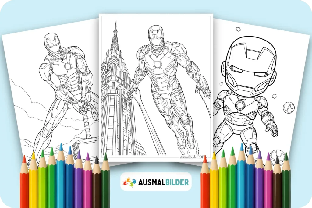 Iron Man Ausmalbilder kostenlose zum Ausdrucken für Kinder jeden Alters