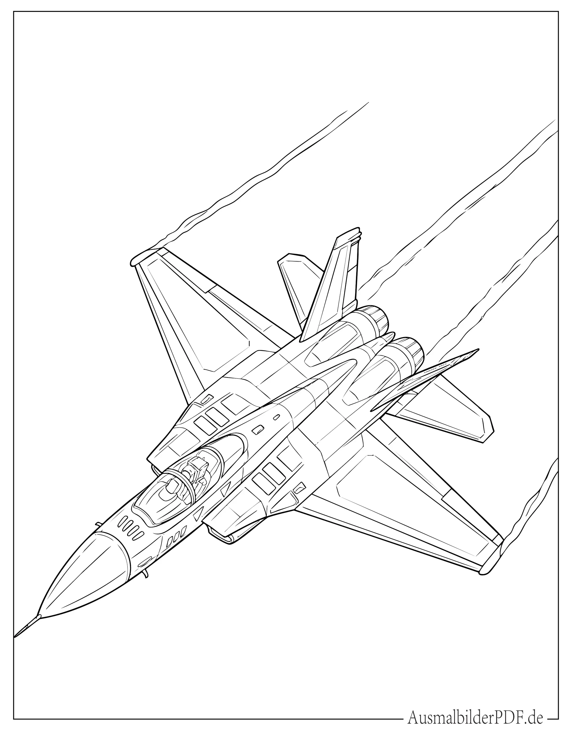 Kampfjet Ausmalbild