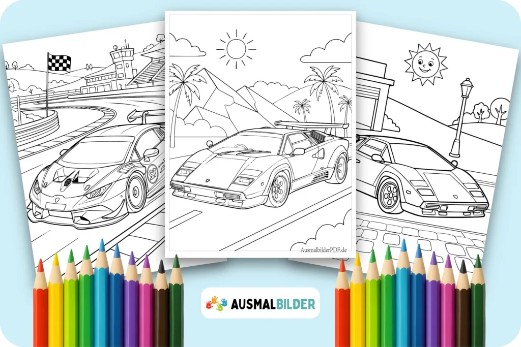 Lamborghini Ausmalbilder zum Ausdrucken