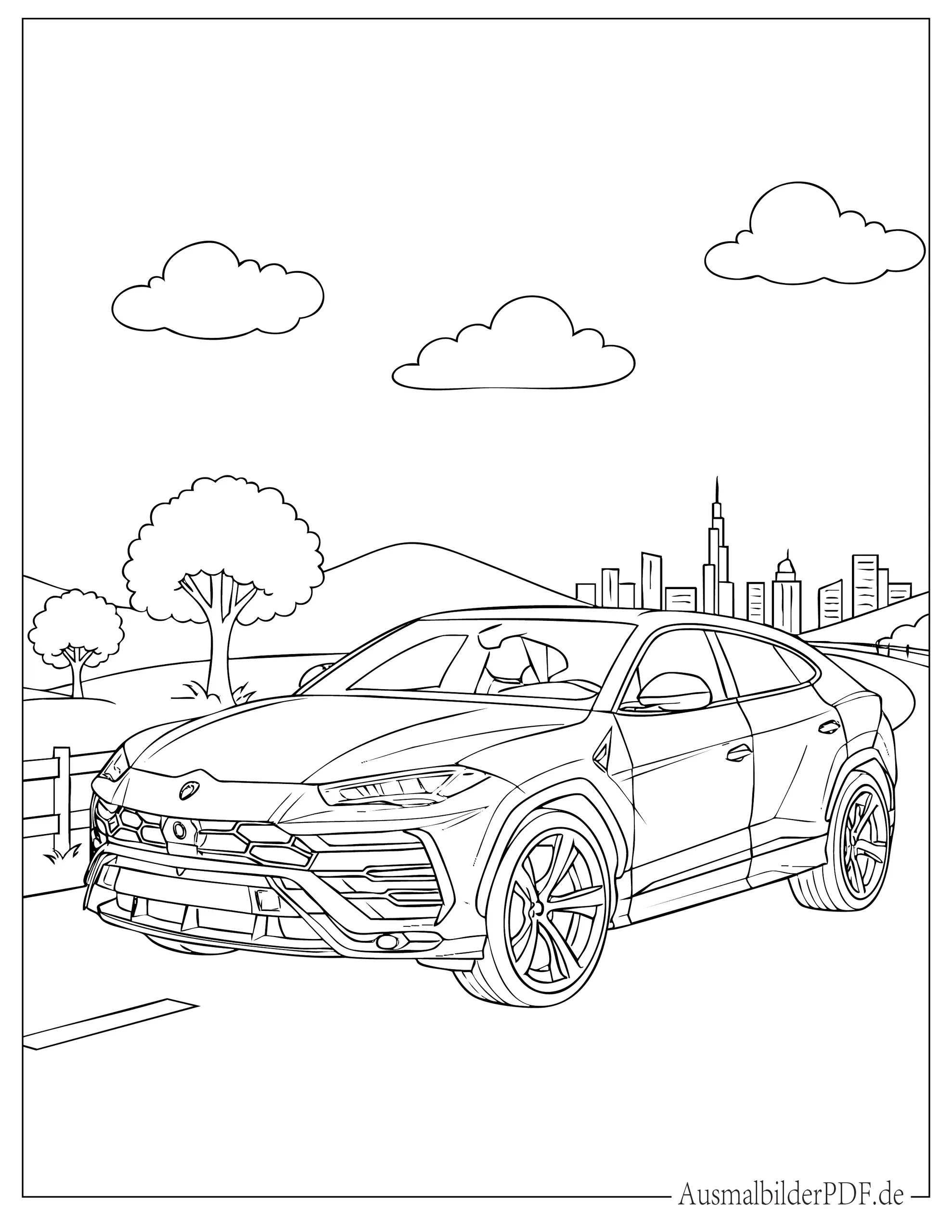 Lamborghini SUV Urus Ausmalbild
