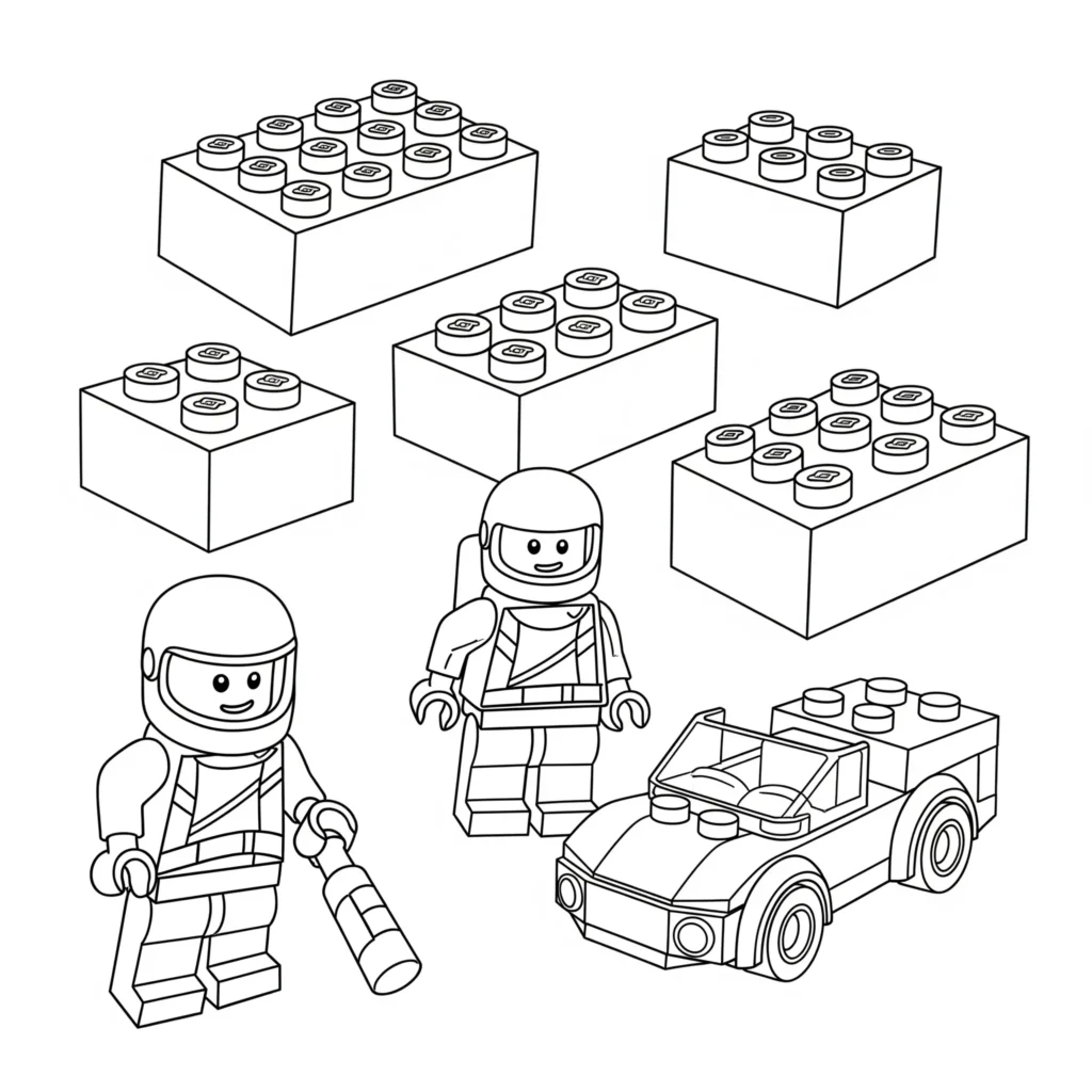 Kostenlose Lego Ausmalbilder zum Ausdrucken für Kinder und Erwachsene als PDF zum Ausmalen