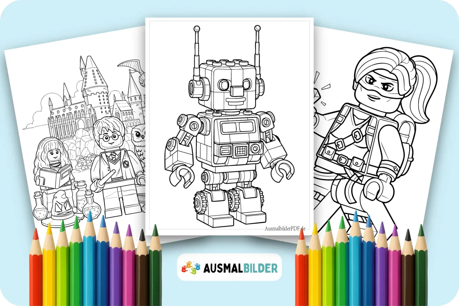 Lego Ausmalbilder kostenlose zum Ausdrucken für Kinder