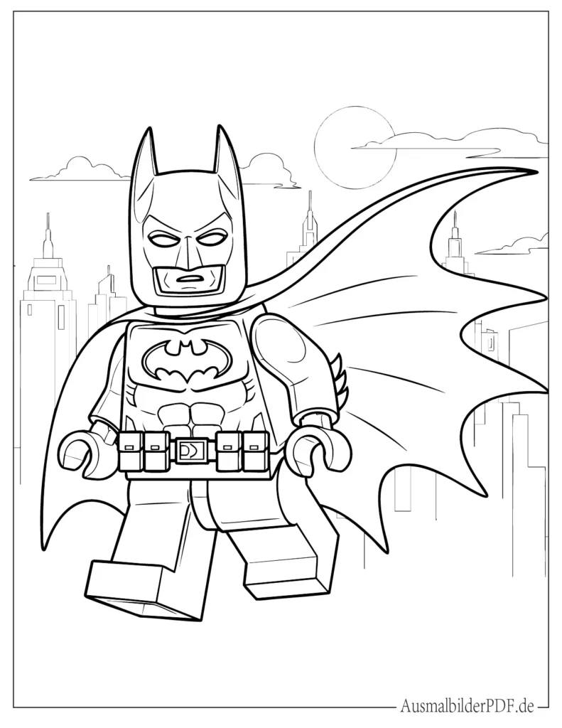 20+ Lego Ausmalbilder (Gratis zum Ausdrucken und Ausmalen) LEGO Batman Malvorlage
