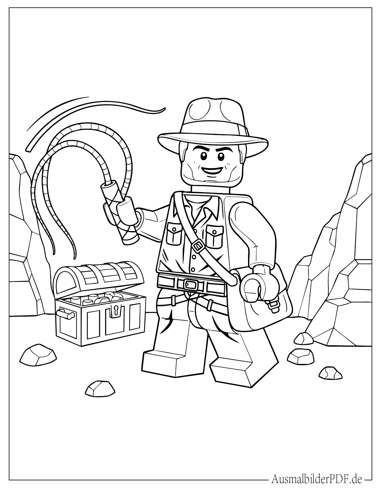 LEGO Indiana Jones druckbares Malvorlage