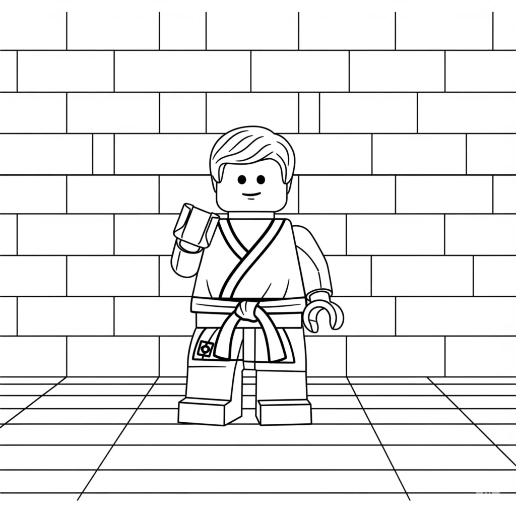 Karate Ausmalbilder (Kostenlos Malvorlage zum Ausdrucken) LEGO Karate Meister Ausmalbild kostenlos Perfekt zum Ausmalen für Fans von karate malvorlagen pdf mit Figuren.