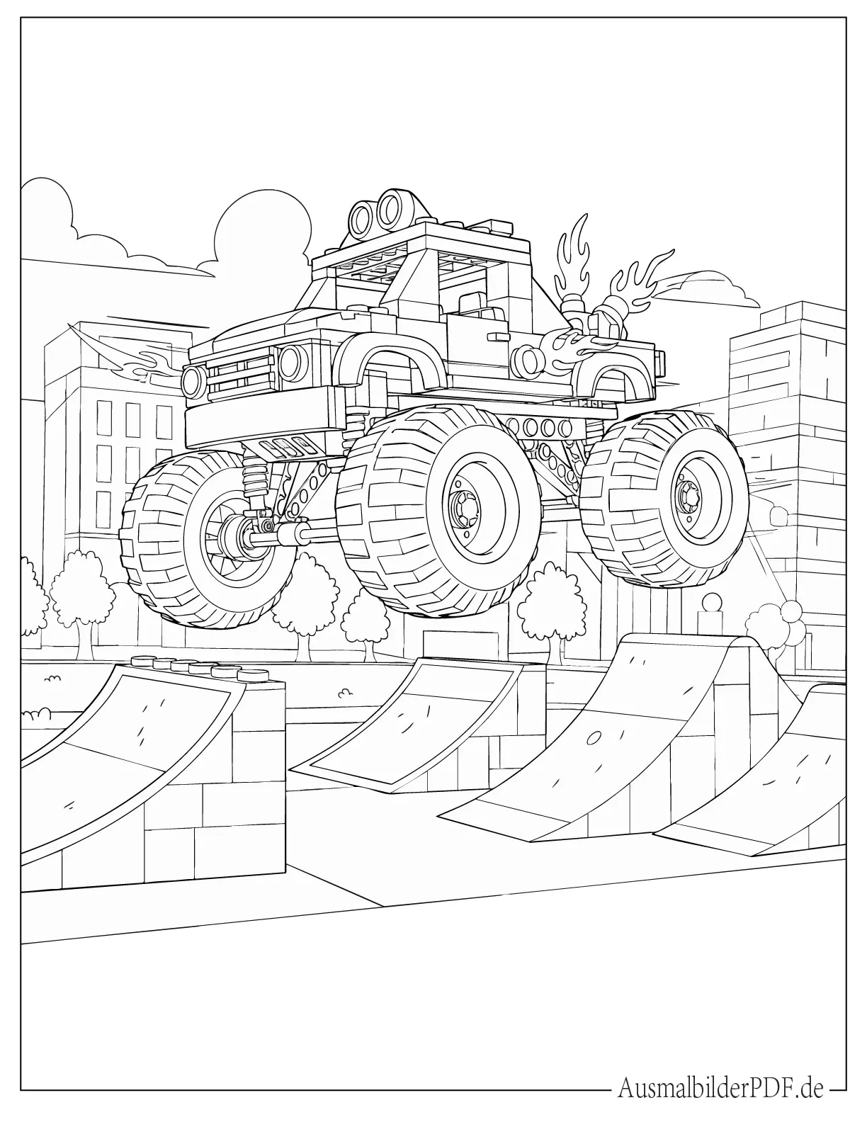 LEGO Monster Truck zum Ausmalen