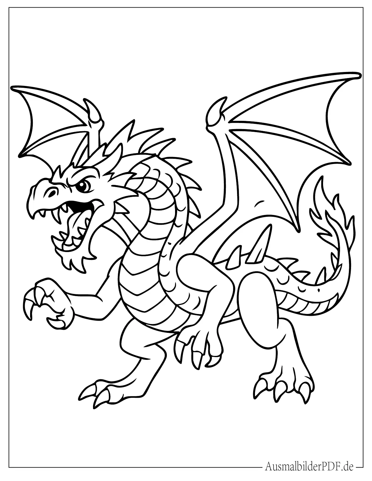 Wütender Lego Ninjago Drache Ausmalbild zum Ausdrucken