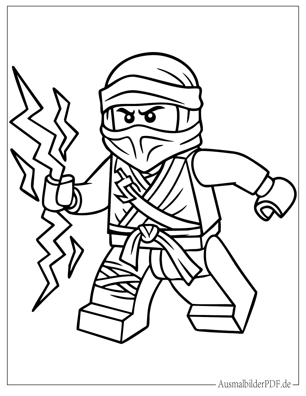 Lego Ninjago Jay Malvorlage für Kinder