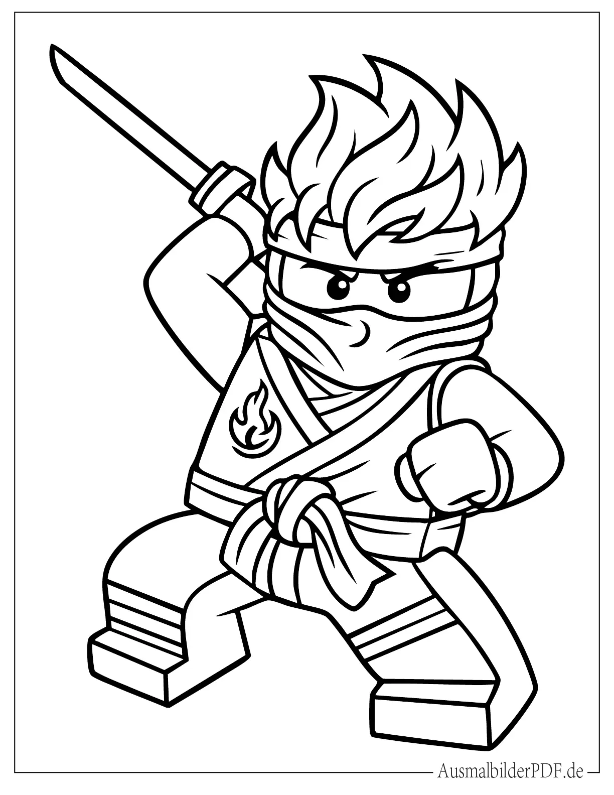 Lego Ninjago Kai Ausmalvorlage