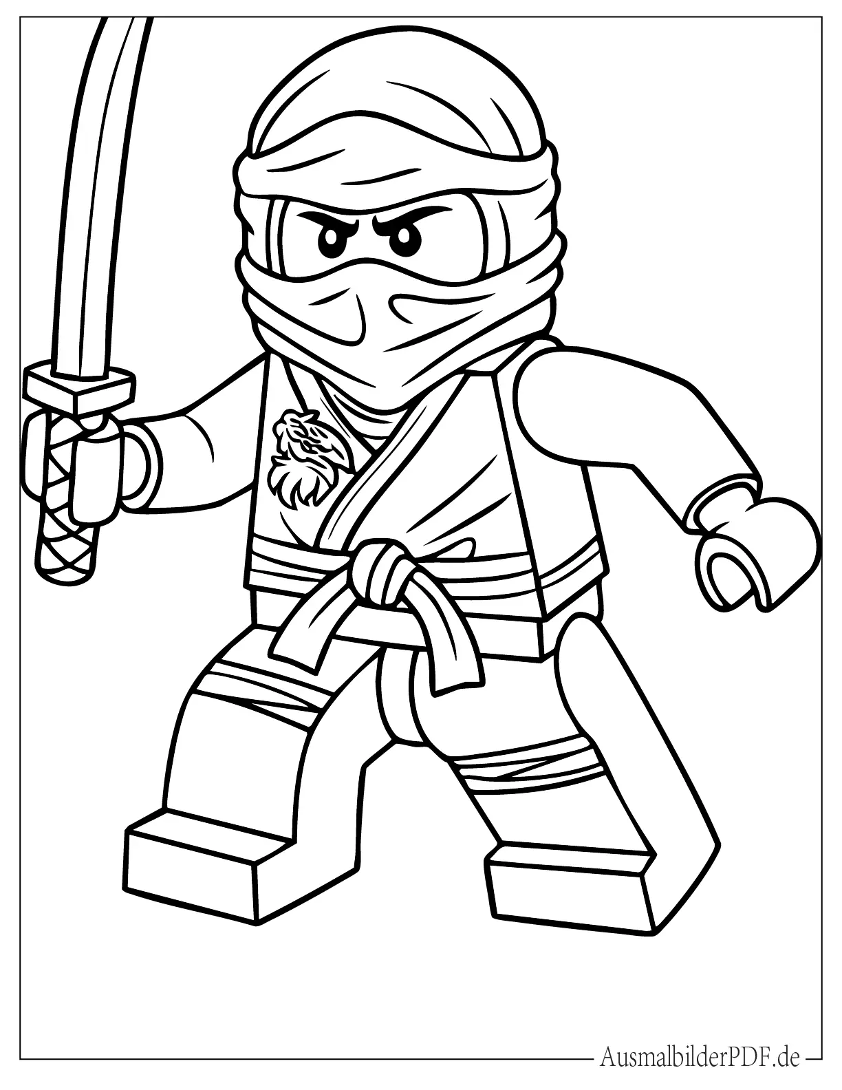 Lego Ninjago Lloyd Ausmalbild