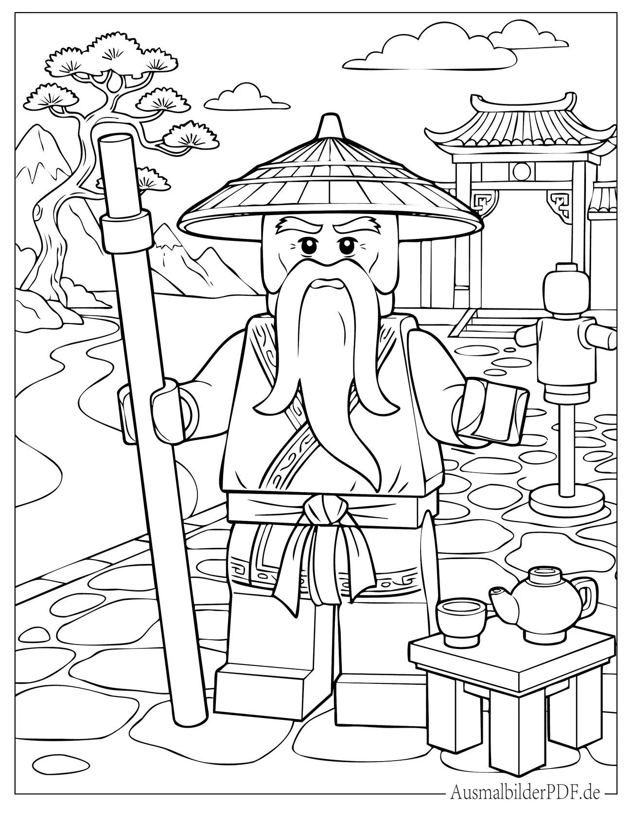 LEGO Ninjago Meister Wu Ausmalbild