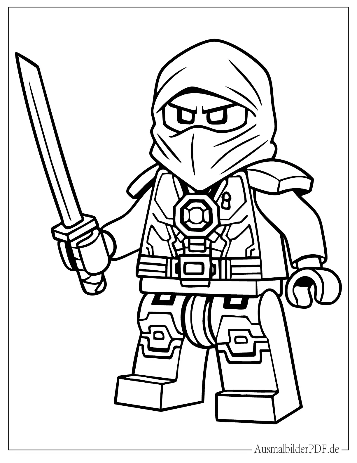 Lego Ninjago Nindroid Ausmalvorlage
