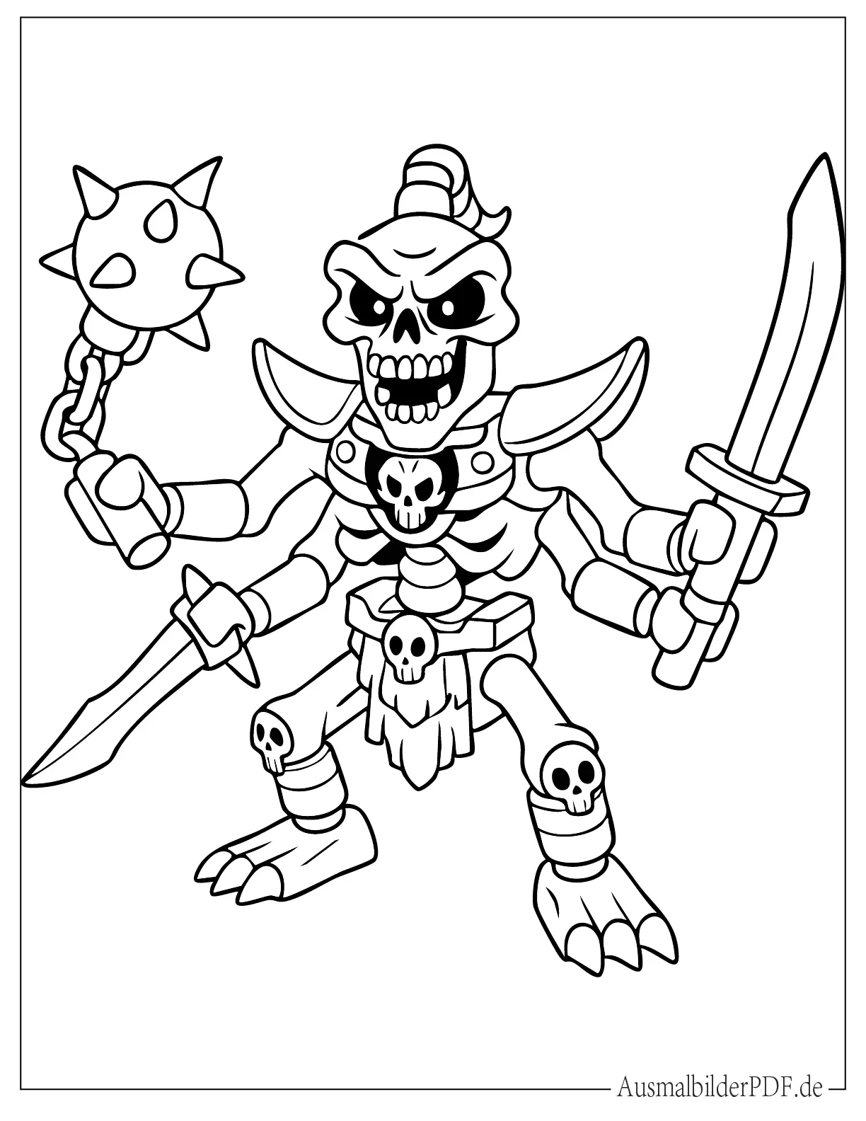 Lego Ninjago Samukai Schurke Ausmalbild