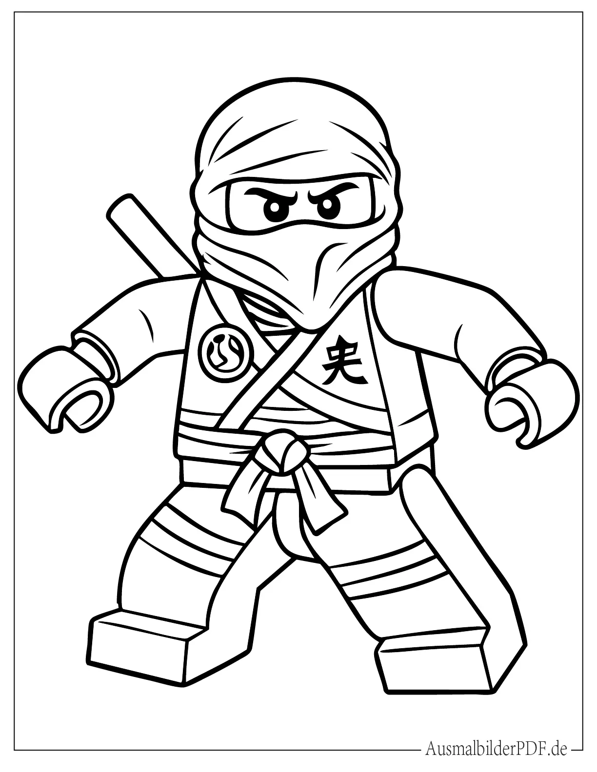 Lego Ninjago Zane Malvorlage