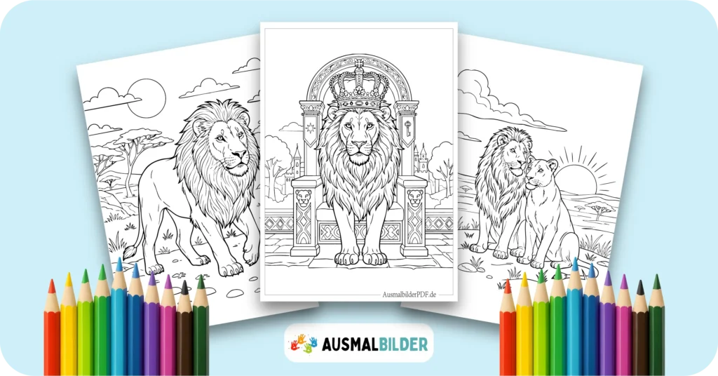 Löwe Ausmalbilder kostenlose Malvorlagen zum Ausdrucken für Kinder und Erwachsene