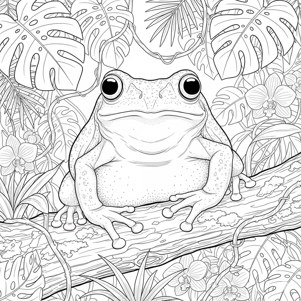 20+ Frosch Ausmalbilder (Kostenlos Malvorlage zum Ausdrucken) Ausmalbild eines Madagaskar Tomatenfrosches mit seiner typischen rötlichen Farbe ideal zum Ausdrucken und Ausmalen für Kinder