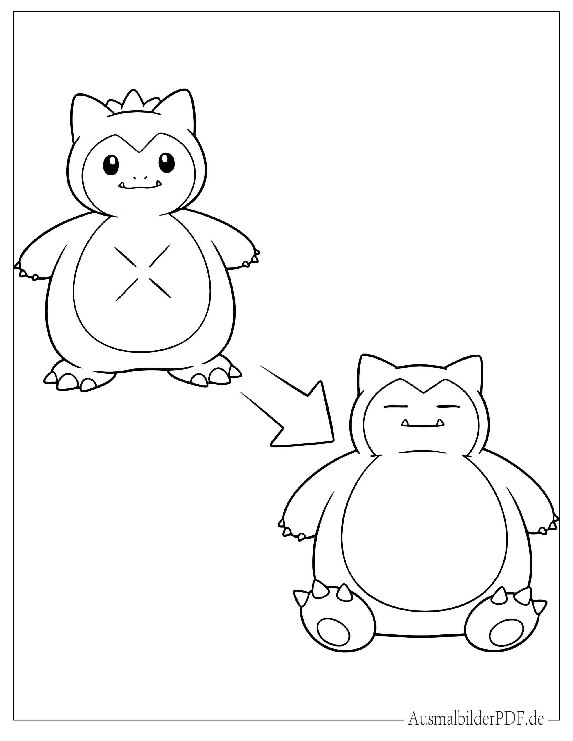 10+ Kostenlos Pokémon Relaxo Ausmalbilder zum Ausdrucken Mampfaxo zu Relaxo Entwicklung zum Ausmalen