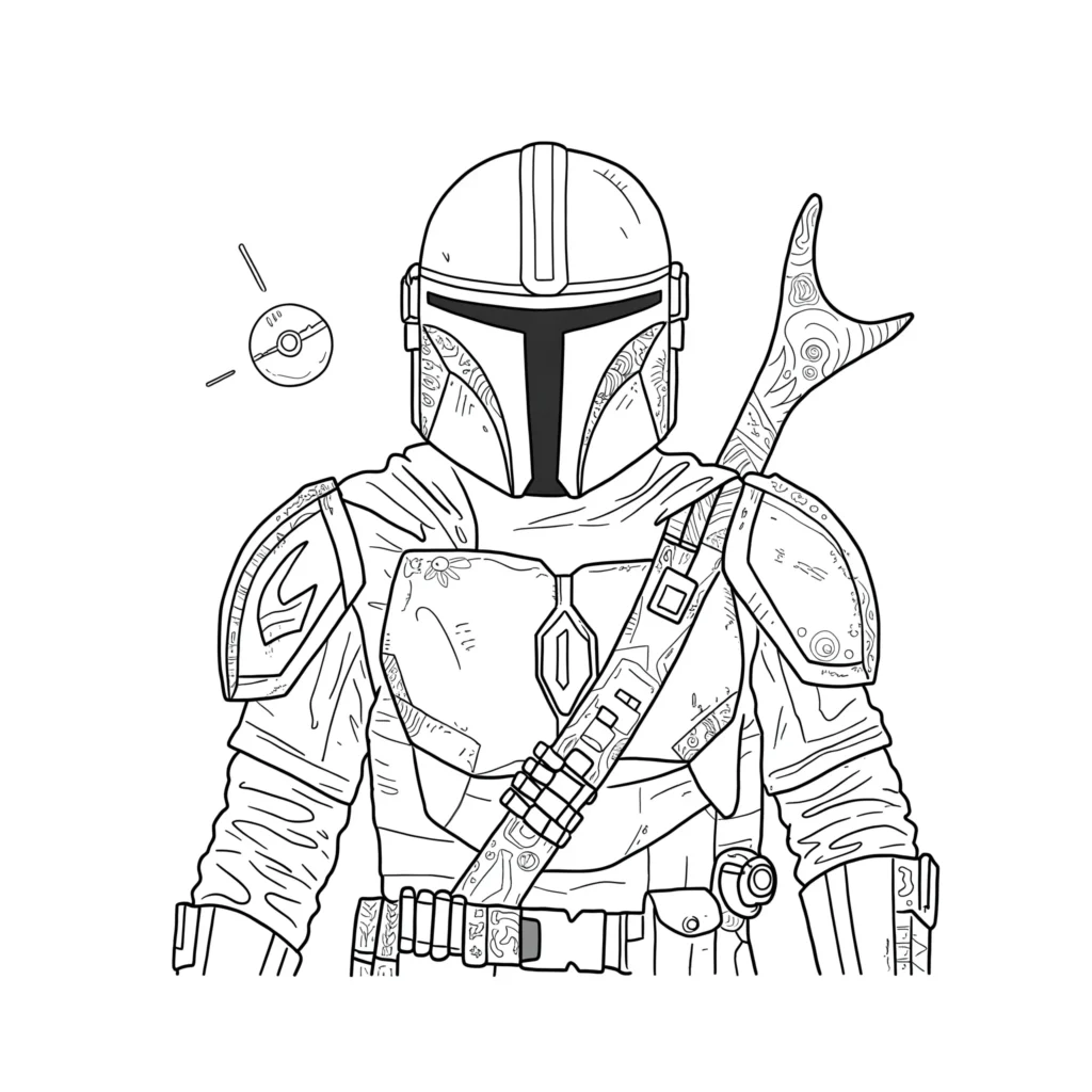 24 Star Wars Ausmalbilder (Gratis Malvorlage zum Ausdrucken) The Mandalorian Poster Ausmalbild Star Wars kostenlos ausdrucken