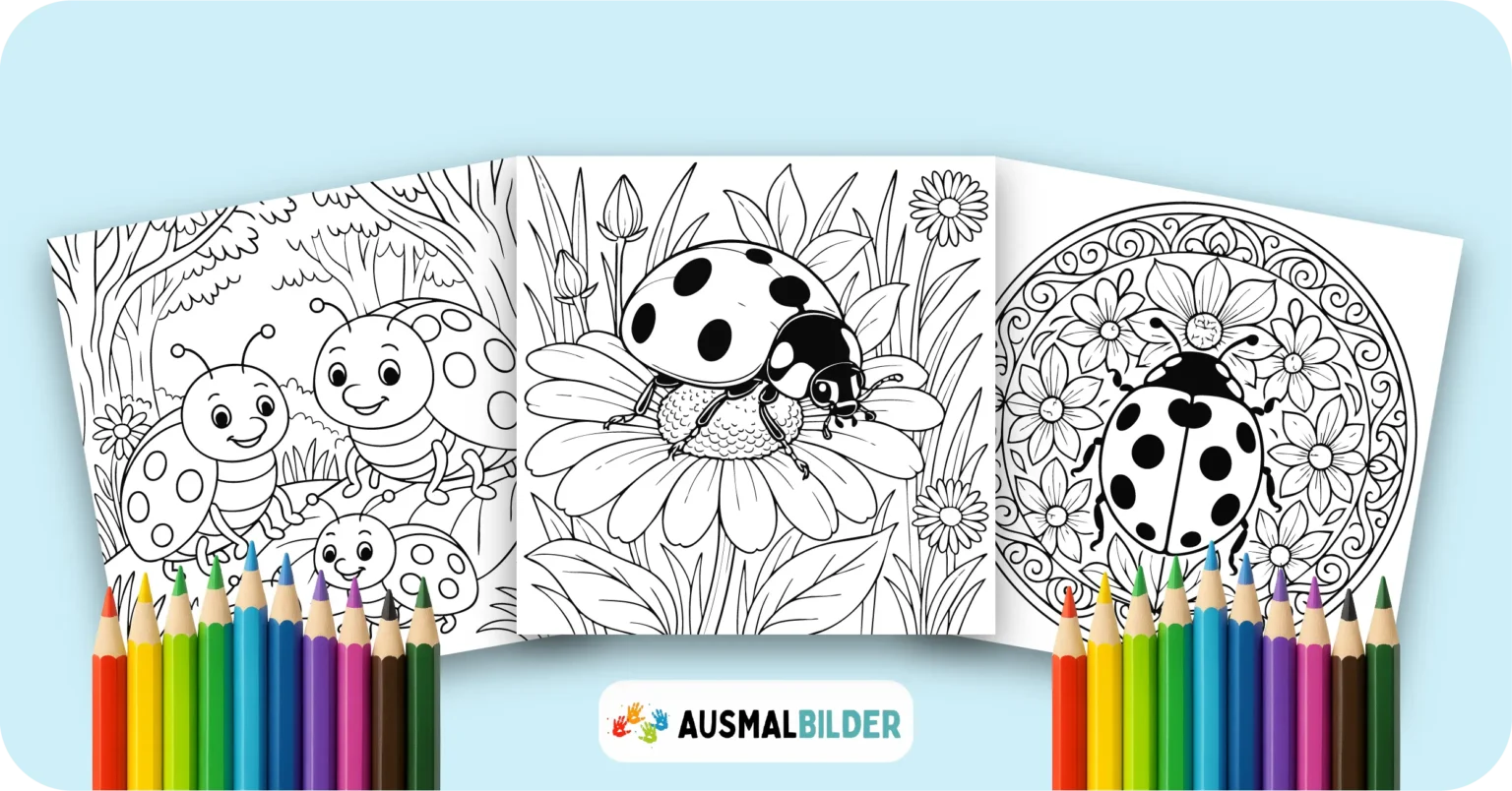 18 Marienkäfer Ausmalbilder (Kostenlose Malvorlage als PDF) Marienkäfer Ausmalbilder kostenlose Malvorlagen zum Ausdrucken für Kinder und Erwachsene