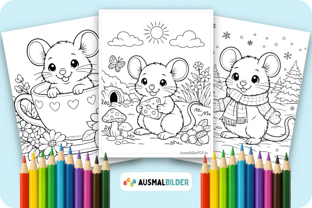 Maus Ausmalbilder kostenlose Malvorlagen zum Ausdrucken für Kinder