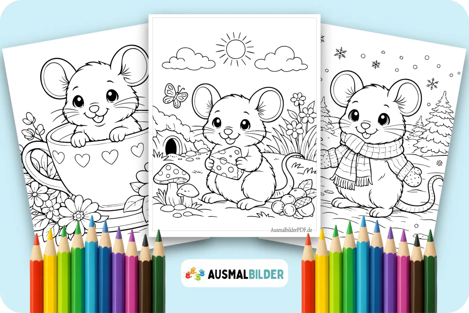 Maus Ausmalbilder kostenlose Malvorlagen zum Ausdrucken für Kinder