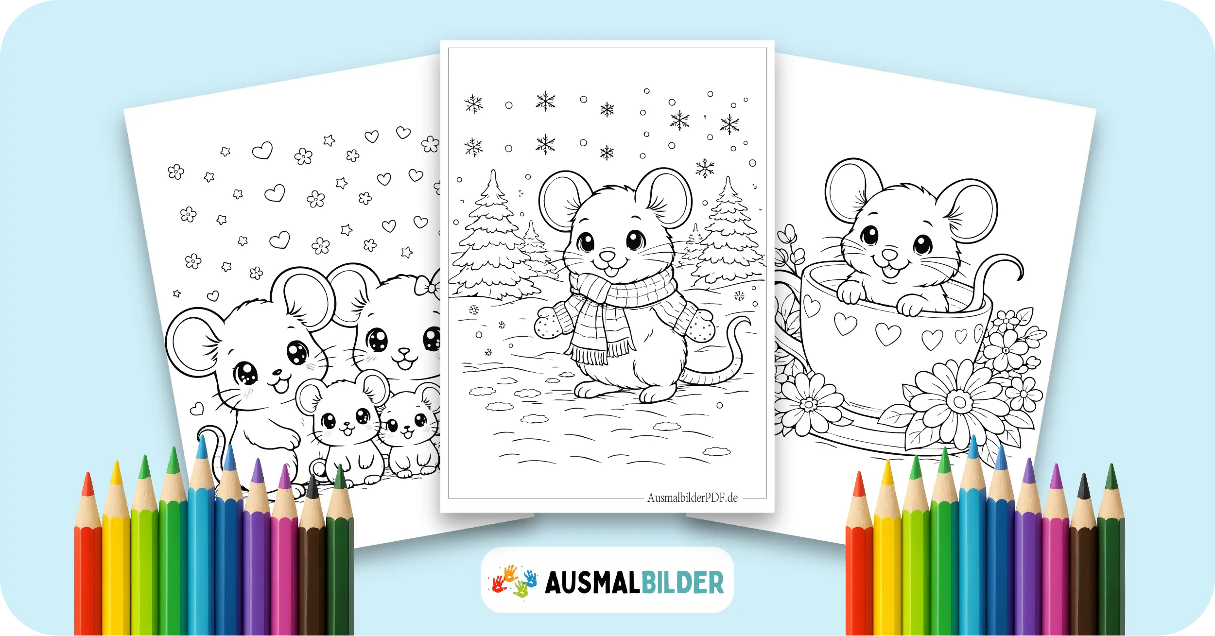 Maus Ausmalbilder kostenlose Malvorlagen zum Ausdrucken für Kinder und Erwachsene