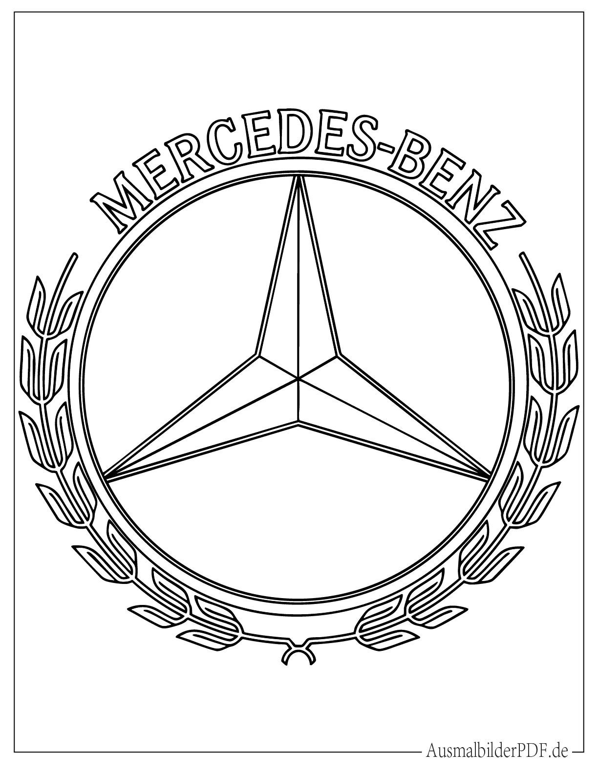 Einfaches Mercedes Logo Ausmalbild