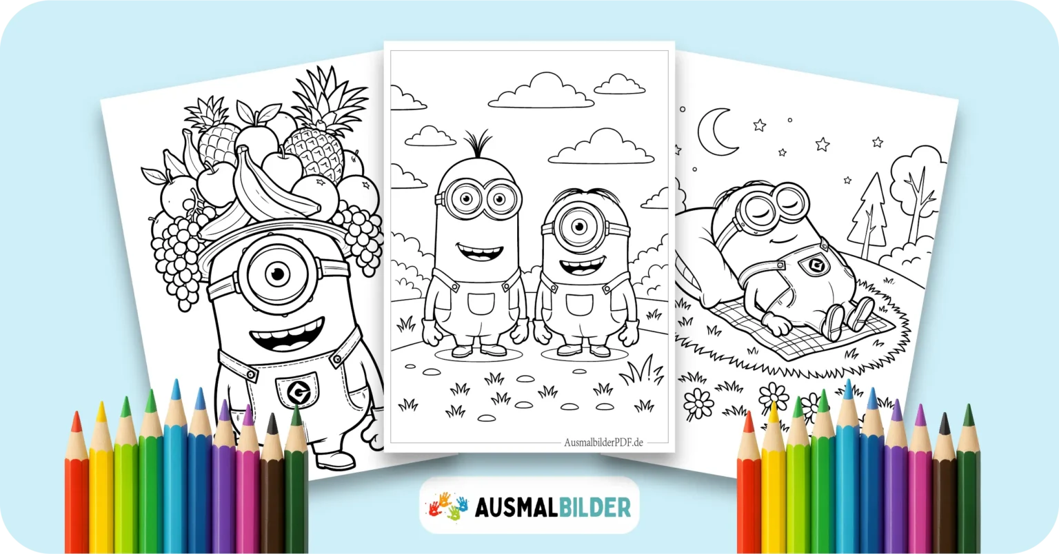 Minion Ausmalbilder kostenlose Malvorlagen zum Ausdrucken für Kinder und Erwachsene